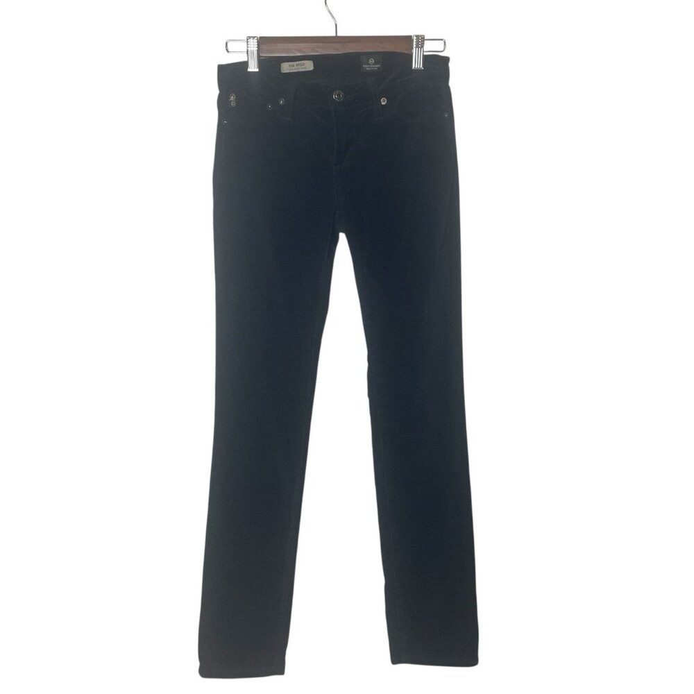 AG Adriano Goldschmied Womens‎ Jeans Black Size 25 The Stilt Cigarette Corduroy